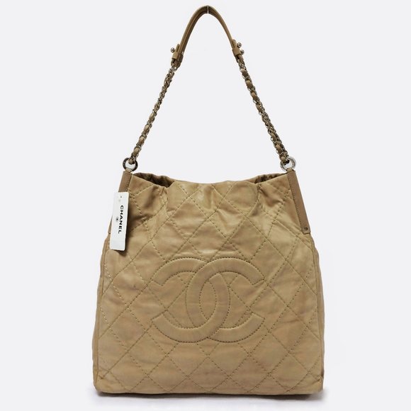 Chanel Shopping Tote Light Beige Leather Tote - Picture 1 of 12